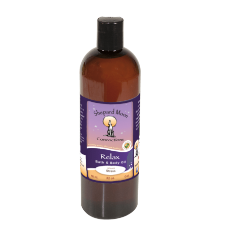 Relax Bath and Body Oil 16 ounce bottle