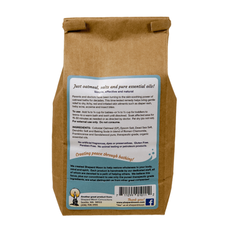 Soothing Oatmeal for Kids 24 ounce bag back