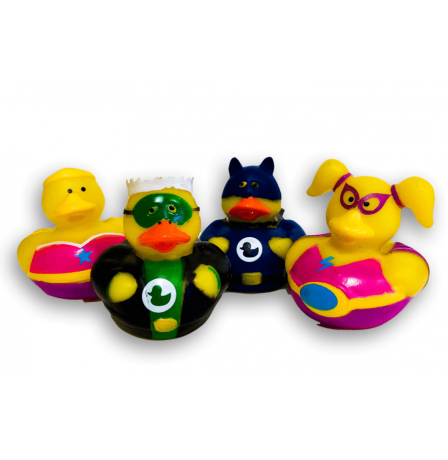 4 set of superhero rubber ducks