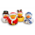 Set of 4 holiday rubber ducks